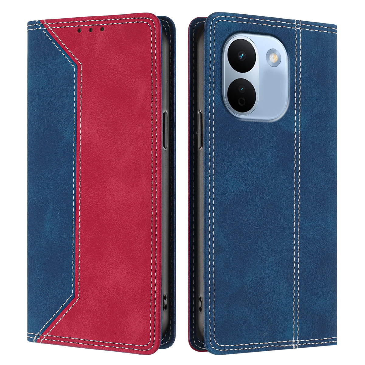 For Xiaomi Redmi Note 17 Pro Max 5G / Xiaomi Redmi Note 17 Pro+ 5G Leather Case Skin Touch Color Splicing RFID Blocking Wallet Stand Phone Cover