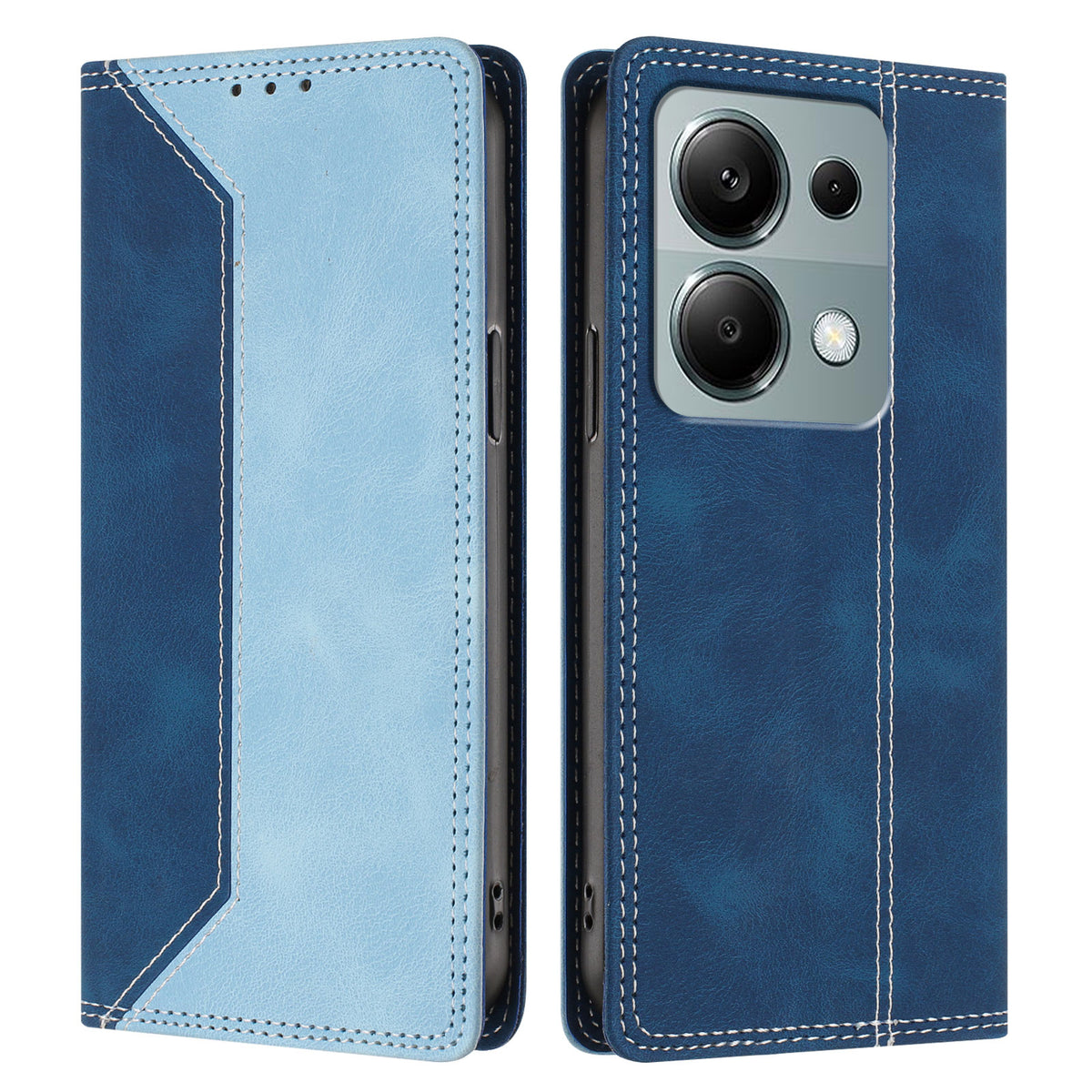 For Xiaomi Redmi 17 5G / Xiaomi Redmi 17 4G Leather Case Skin Touch Color Splicing RFID Blocking Wallet Stand Phone Cover