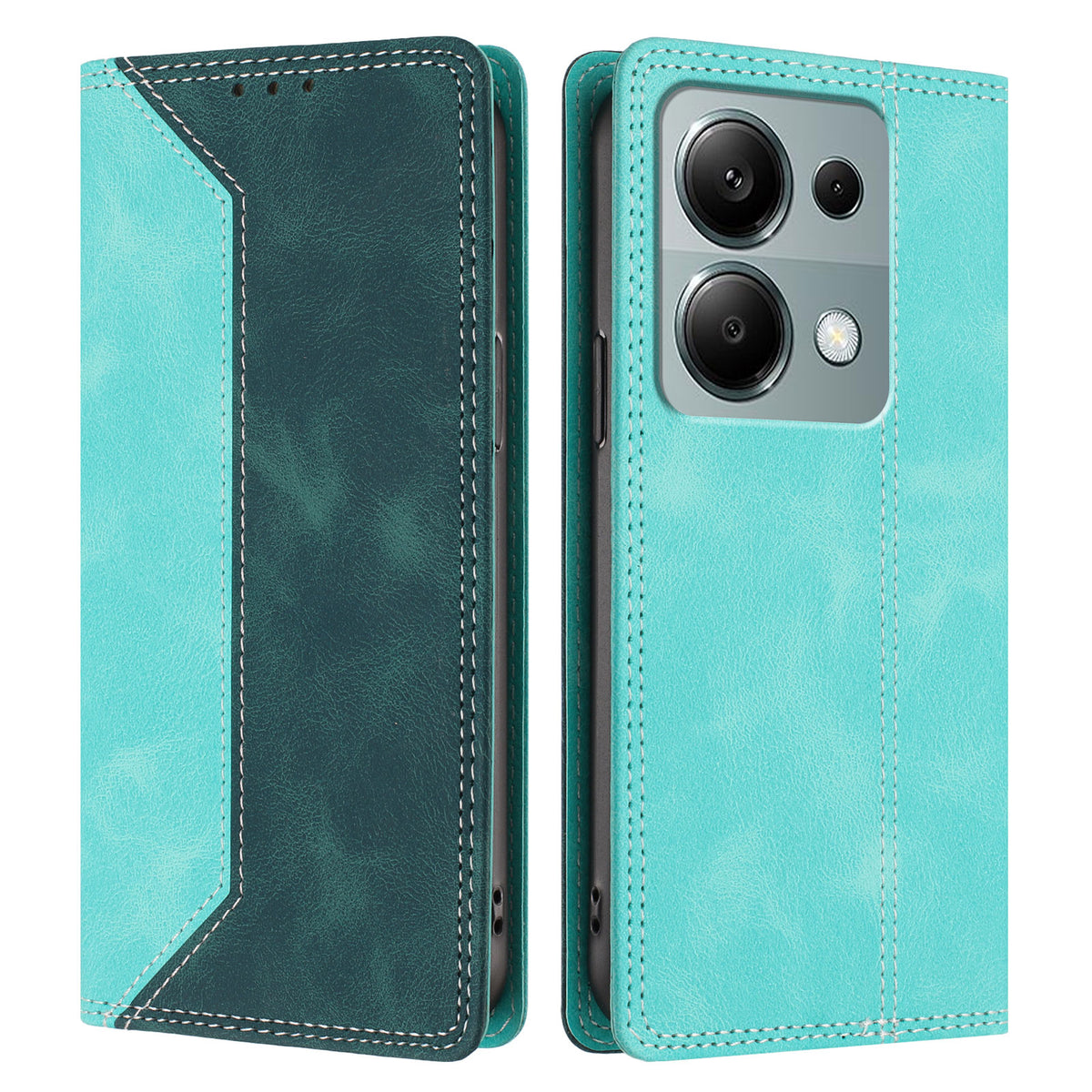 For Xiaomi Redmi 17 5G / Xiaomi Redmi 17 4G Leather Case Skin Touch Color Splicing RFID Blocking Wallet Stand Phone Cover