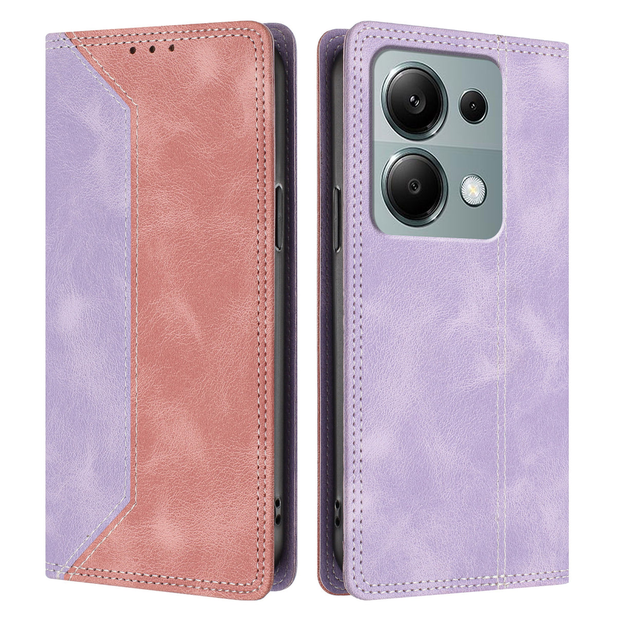For Xiaomi Redmi 17 5G / Xiaomi Redmi 17 4G Leather Case Skin Touch Color Splicing RFID Blocking Wallet Stand Phone Cover