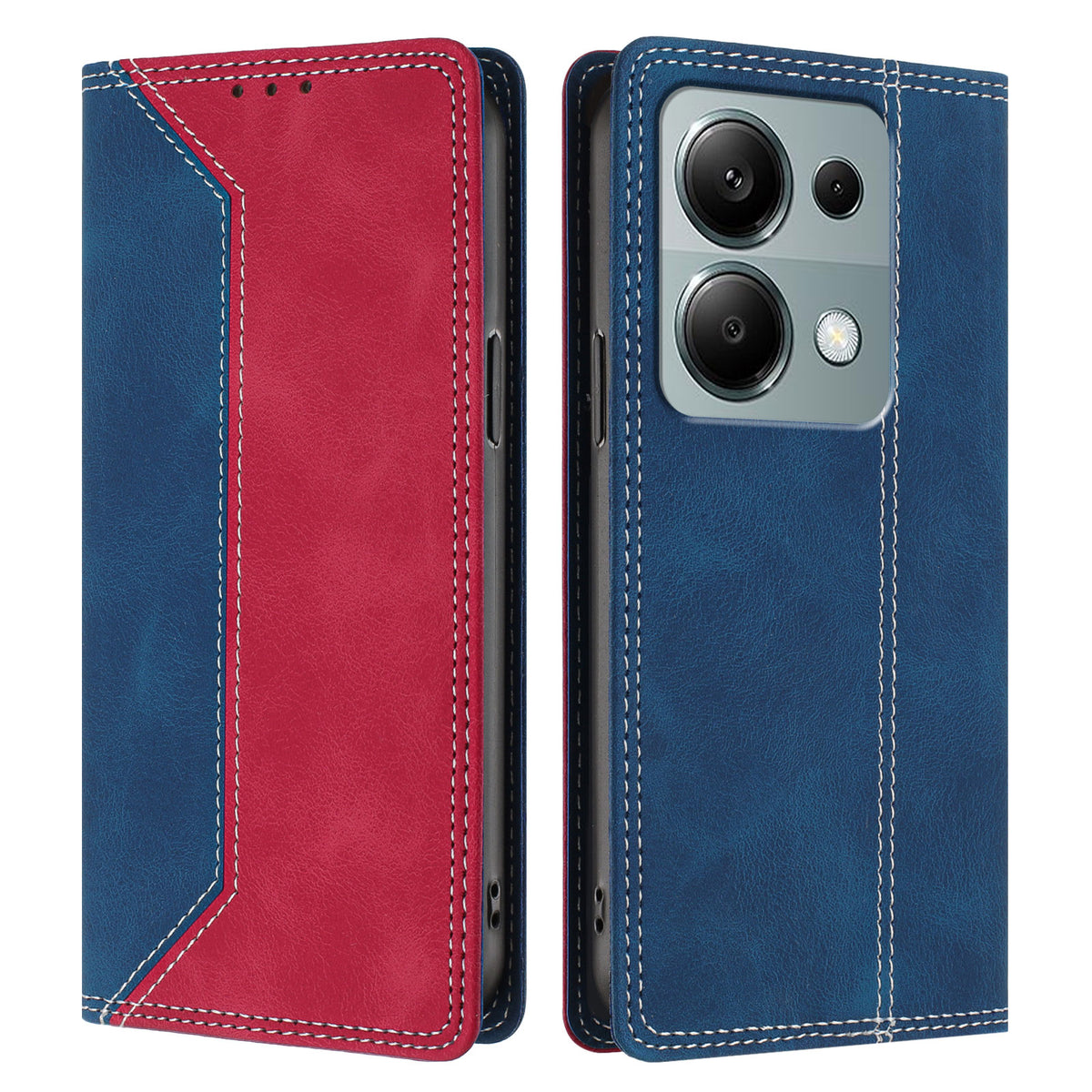 For Xiaomi Redmi 17 5G / Xiaomi Redmi 17 4G Leather Case Skin Touch Color Splicing RFID Blocking Wallet Stand Phone Cover