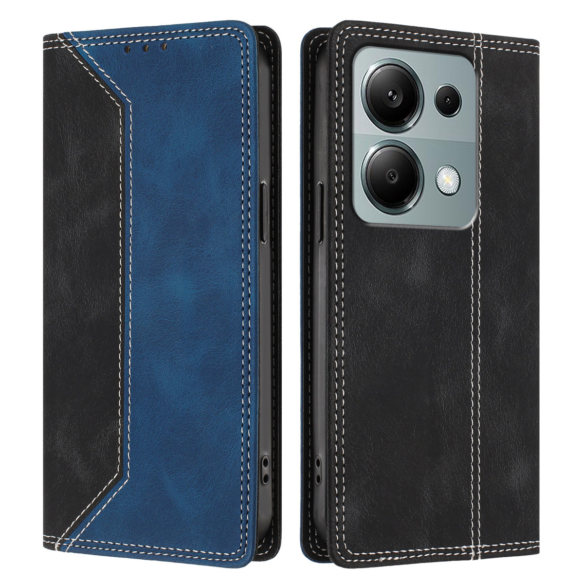 For Xiaomi Redmi 17 5G / Xiaomi Redmi 17 4G Leather Case Skin Touch Color Splicing RFID Blocking Wallet Stand Phone Cover