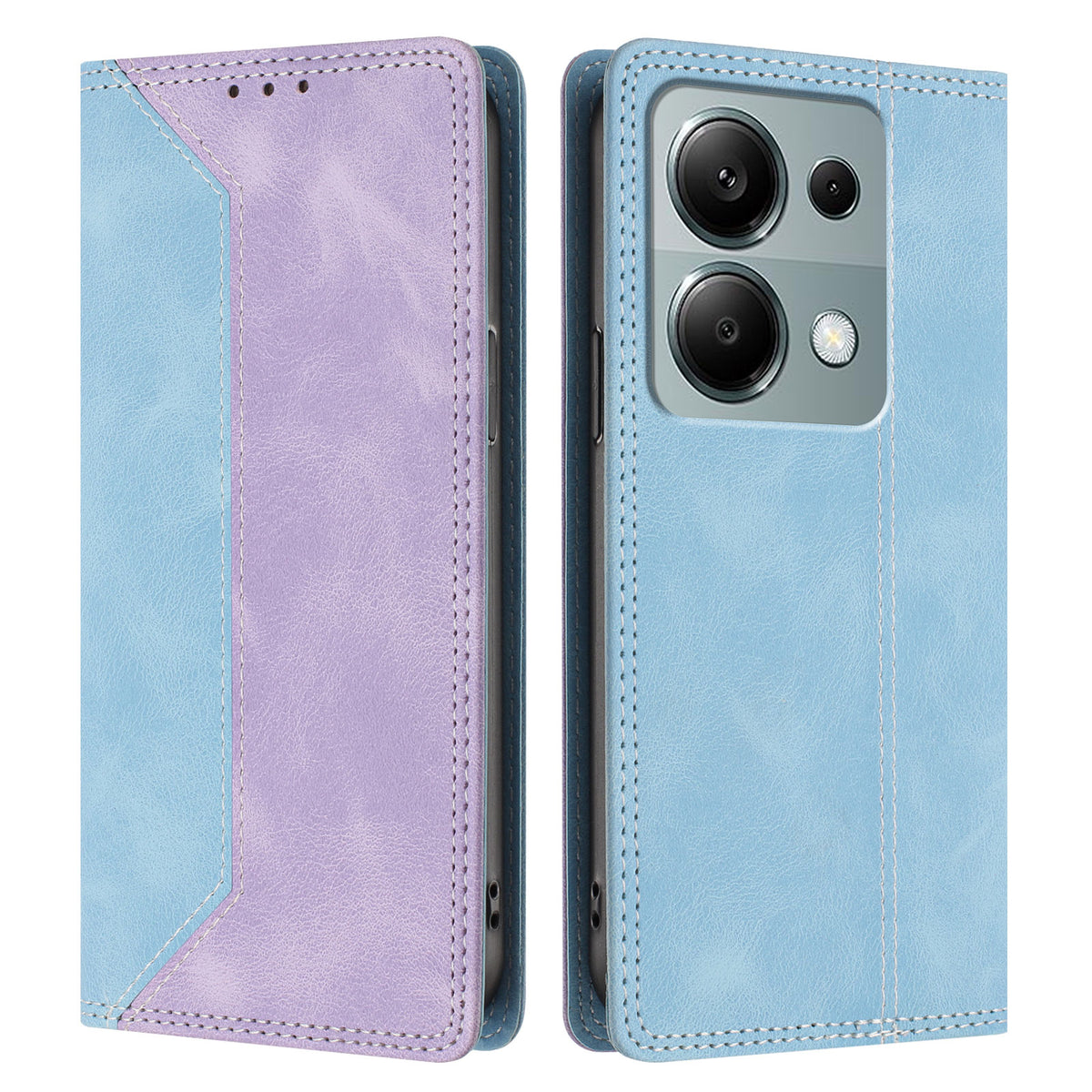 For Xiaomi Redmi 17 5G / Xiaomi Redmi 17 4G Leather Case Skin Touch Color Splicing RFID Blocking Wallet Stand Phone Cover