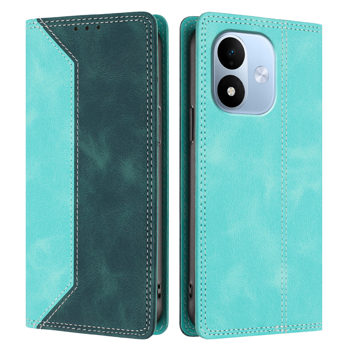 For Xiaomi Redmi Note 17 4G (Global) / Note 17 5G (Global) / Note 17 (India / China) 5G Leather Case Skin Touch Color Splicing RFID Blocking Wallet Stand Phone Cover