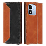 For Xiaomi Redmi Note 17 4G (Global) / Note 17 5G (Global) / Note 17 (India / China) 5G Leather Case Skin Touch Color Splicing RFID Blocking Wallet Stand Phone Cover