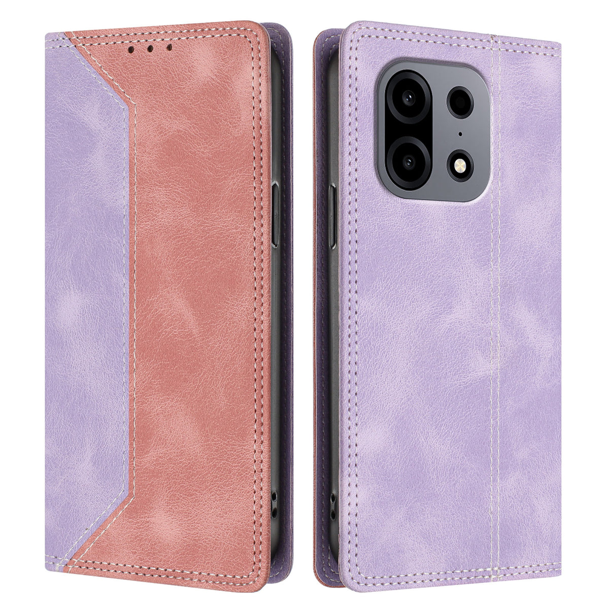 For OnePlus Turbo 6X Pro 5G Leather Case Skin Touch Color Splicing RFID Blocking Wallet Stand Phone Cover