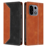 For OnePlus Turbo 6X Pro 5G Leather Case Skin Touch Color Splicing RFID Blocking Wallet Stand Phone Cover