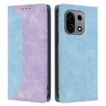 For OnePlus Turbo 6X Pro 5G Leather Case Skin Touch Color Splicing RFID Blocking Wallet Stand Phone Cover