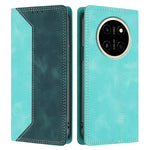 For Honor X80 Pro Max 5G Leather Case Skin Touch Color Splicing RFID Blocking Wallet Stand Phone Cover