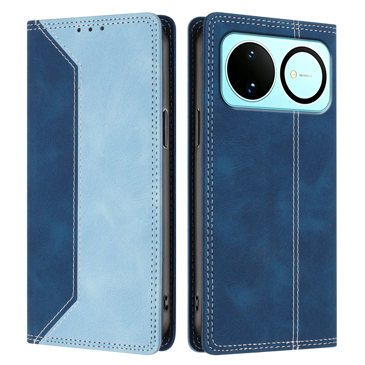 For Huawei nova 16 5G Leather Case Skin Touch Color Splicing RFID Blocking Wallet Stand Phone Cover