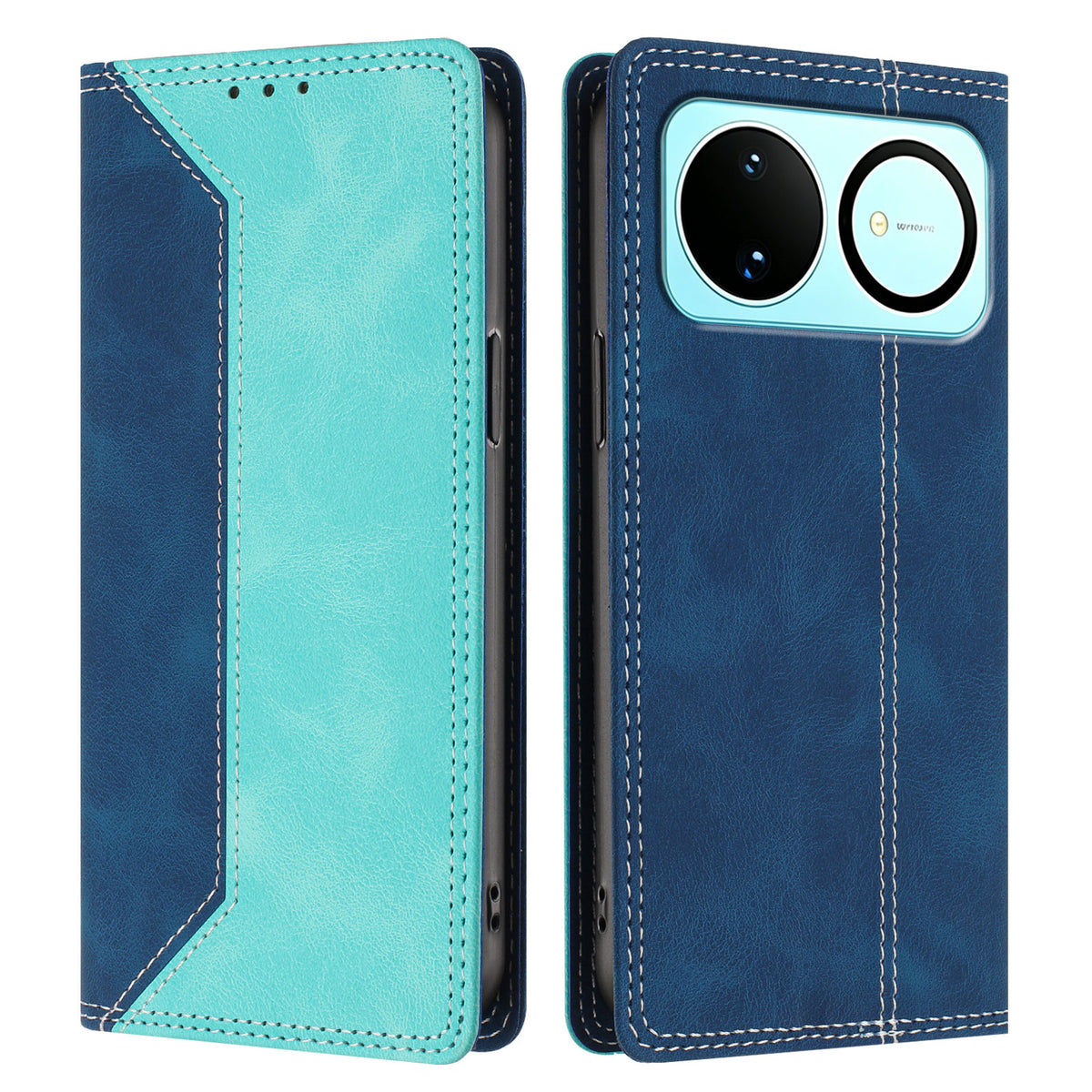 For Huawei nova 16 5G Leather Case Skin Touch Color Splicing RFID Blocking Wallet Stand Phone Cover