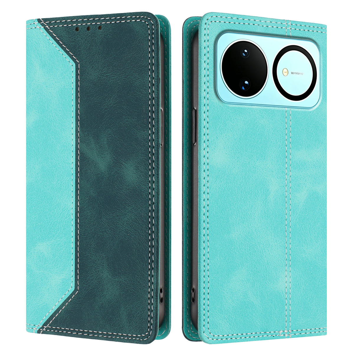 For Huawei nova 16 5G Leather Case Skin Touch Color Splicing RFID Blocking Wallet Stand Phone Cover