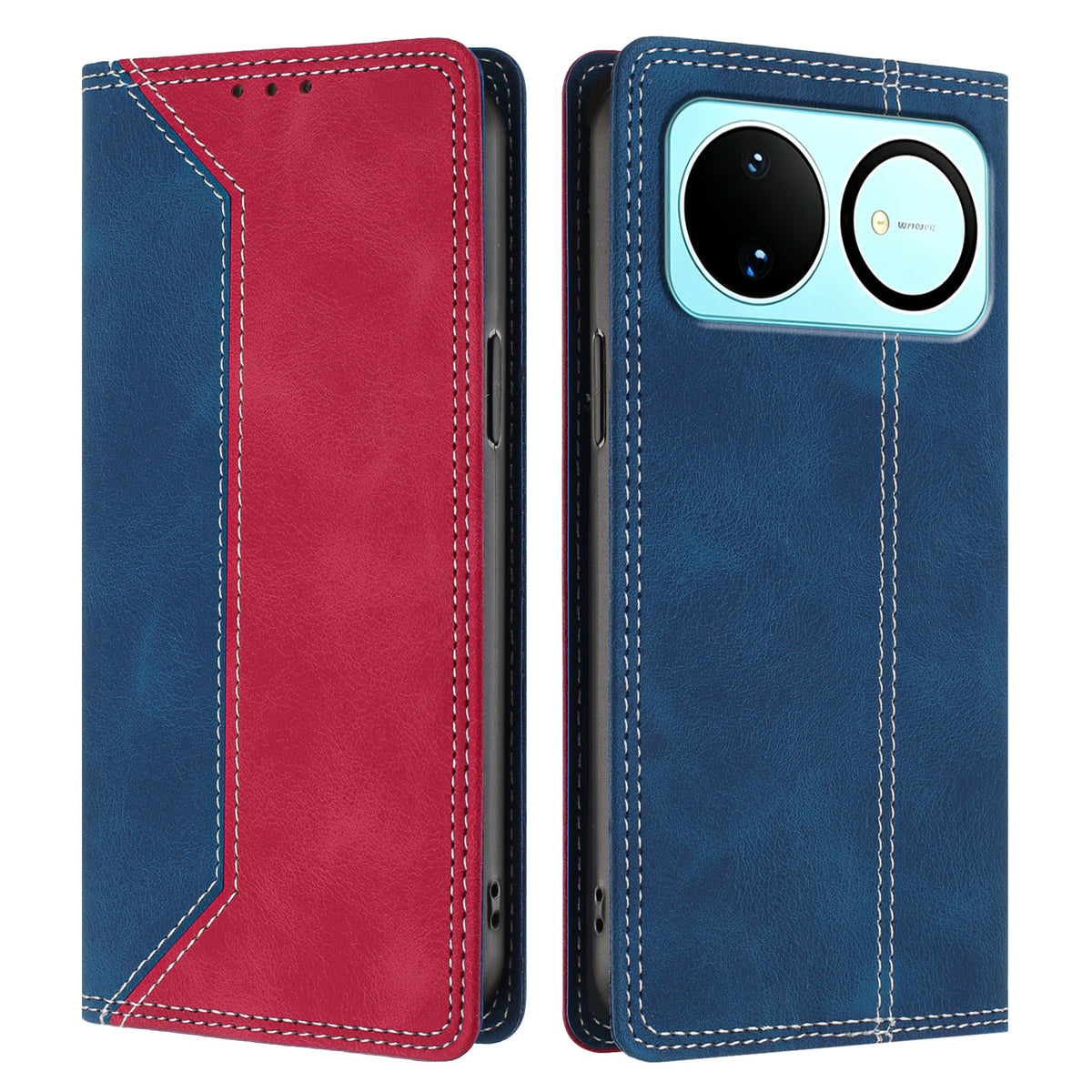 For Huawei nova 16 5G Leather Case Skin Touch Color Splicing RFID Blocking Wallet Stand Phone Cover