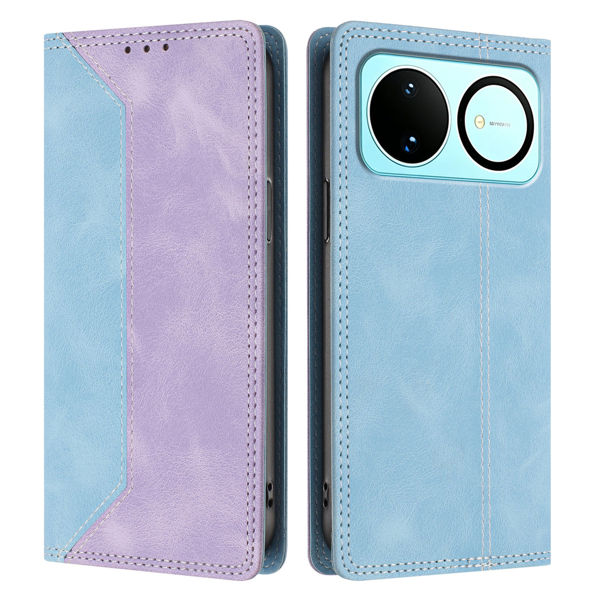For Huawei nova 16 5G Leather Case Skin Touch Color Splicing RFID Blocking Wallet Stand Phone Cover