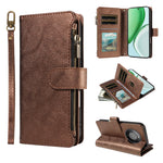 For Honor X9d 5G / Honor Magic8 Lite 5G / Honor X70 5G Leather Case 9 Card Slots Zipper Pocket Phone Cover with Wrist Strap