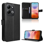 For Xiaomi Redmi 17 5G / Xiaomi Redmi 17 4G Leather Wallet Case with Strap Diamond Texture Phone Cover