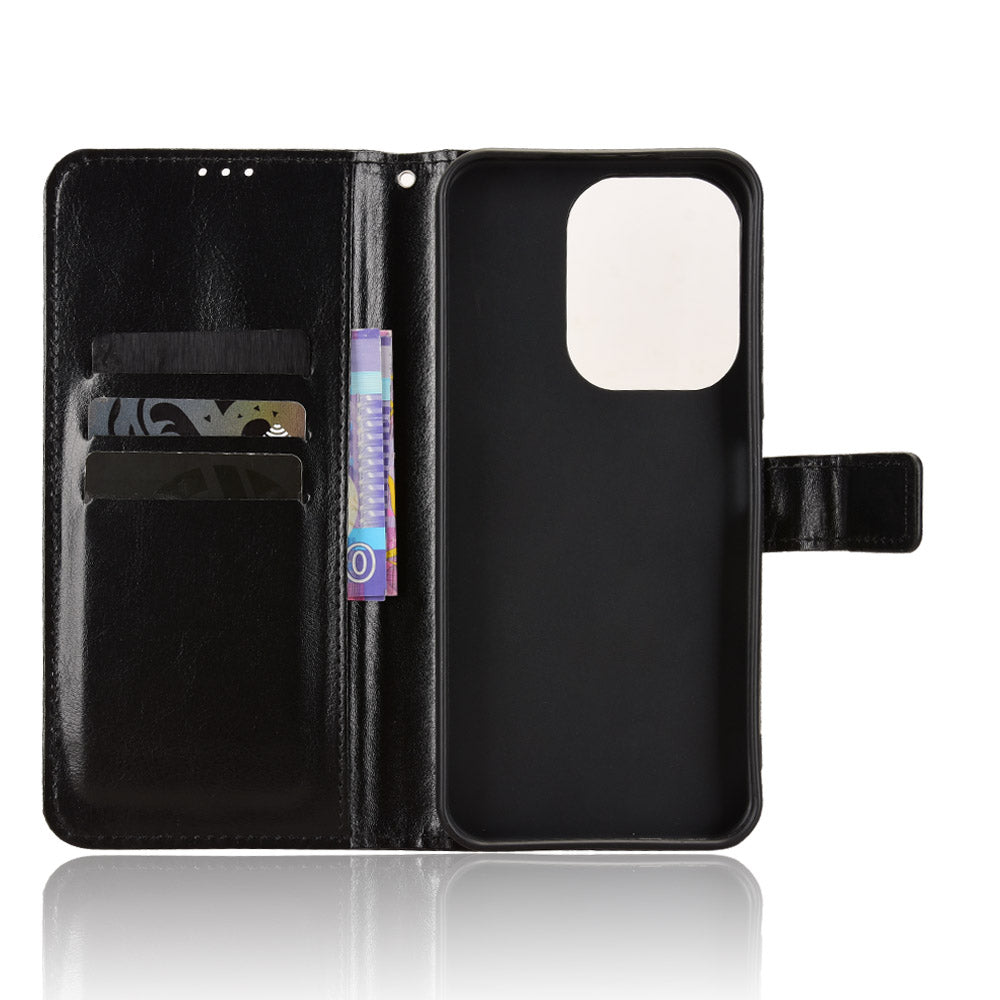 For Xiaomi Redmi 17 4G / 17 5G / Poco M8x 5G PU Leather Case with Strap Crazy Horse Texture Phone Wallet Cover