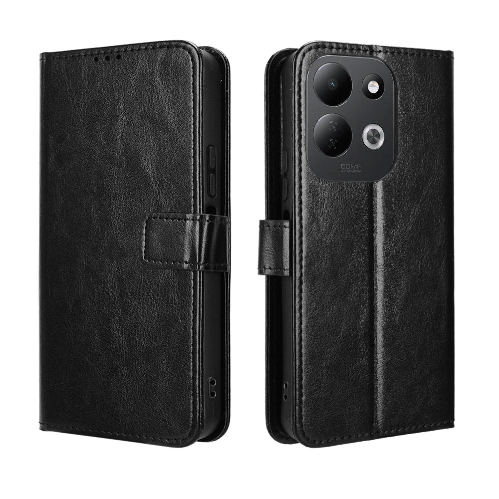For Xiaomi Redmi 17 4G / 17 5G / Poco M8x 5G PU Leather Case with Strap Crazy Horse Texture Phone Wallet Cover