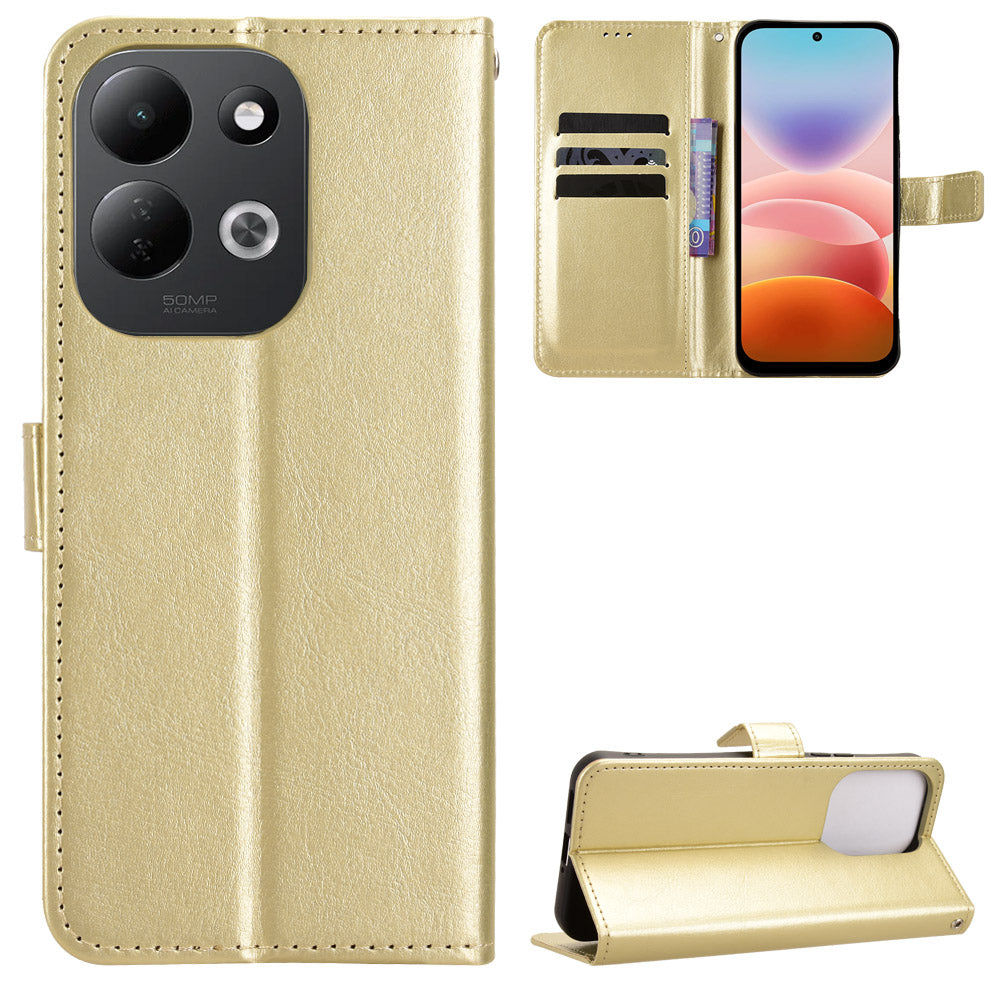 For Xiaomi Redmi 17 4G / 17 5G / Poco M8x 5G PU Leather Case with Strap Crazy Horse Texture Phone Wallet Cover