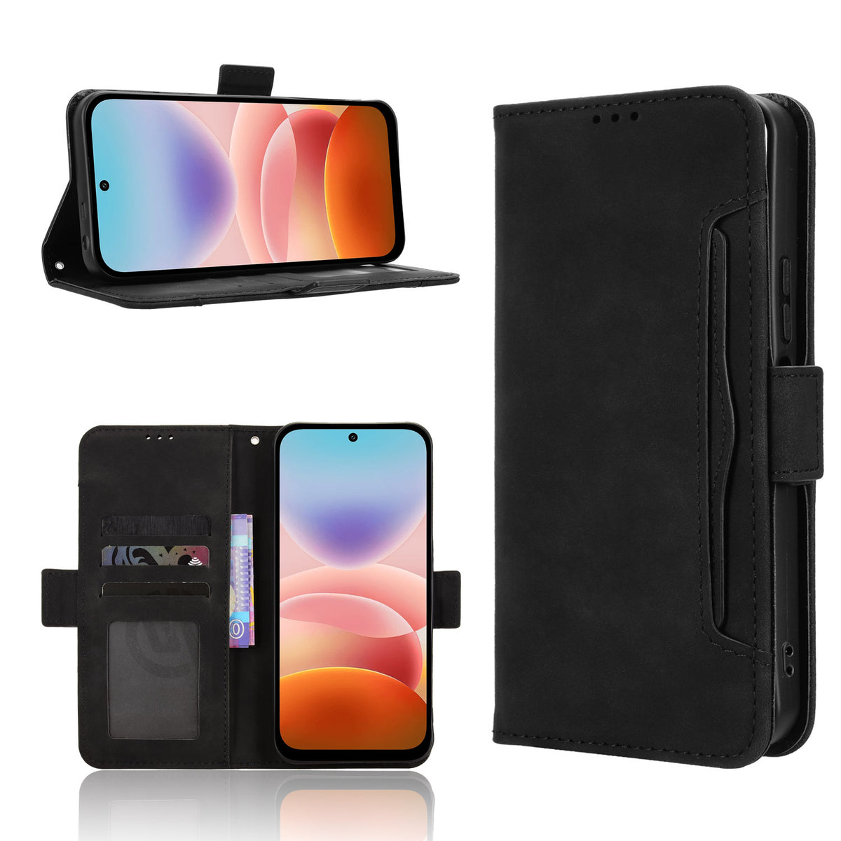 For Xiaomi Redmi 17 5G / Xiaomi Redmi 17 4G Leather Case Phone Wallet Cover with Multiple Card Slots
