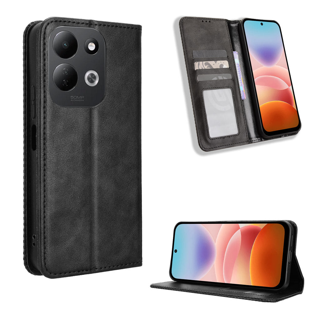 For Xiaomi Redmi 17 4G / 17 5G / Poco M8x 5G Leather Case Wallet Stand Retro Texture Phone Cover