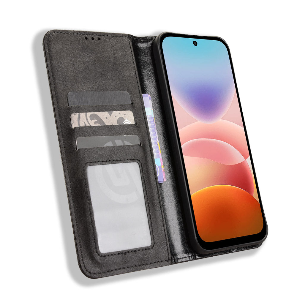For Xiaomi Redmi 17 4G / 17 5G / Poco M8x 5G Leather Case Wallet Stand Retro Texture Phone Cover