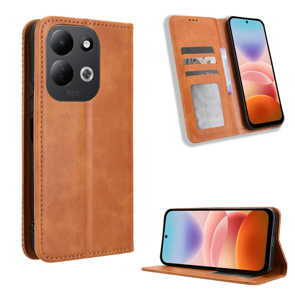 For Xiaomi Redmi 17 4G / 17 5G / Poco M8x 5G Leather Case Wallet Stand Retro Texture Phone Cover