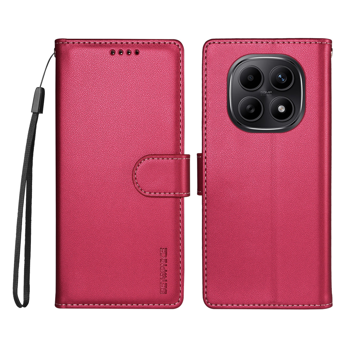 BETOPNICE for Xiaomi Redmi Note 15 Pro 5G (Global) 006 Case RFID Blocking Wallet Stand Leather Phone Cover with Wrist Strap