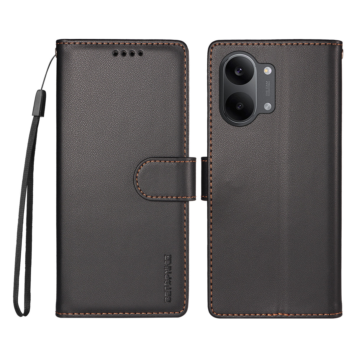 BETOPNICE for Xiaomi Poco X8 Pro Max 5G / Xiaomi Redmi Turbo 5 Max 5G 006 Case RFID Blocking Wallet Stand Leather Phone Cover with Wrist Strap