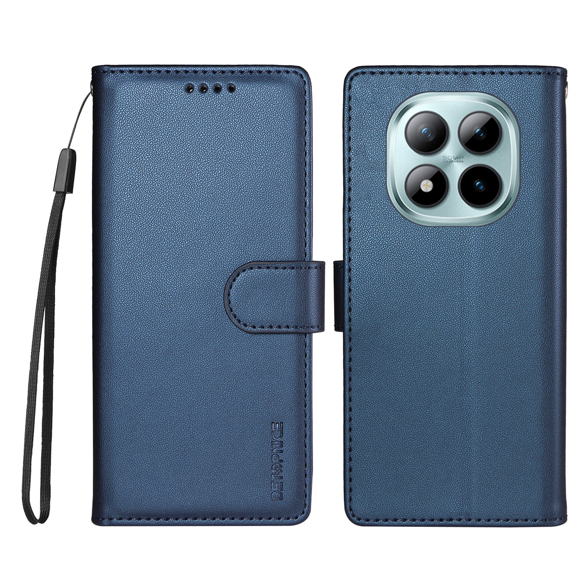 BETOPNICE för Xiaomi Poco M8 Pro 5G / Xiaomi Redmi Note 15 Pro+ 5G (Global) 006 Skal RFID-blockerande plånboksfodral i läder med handledsrem