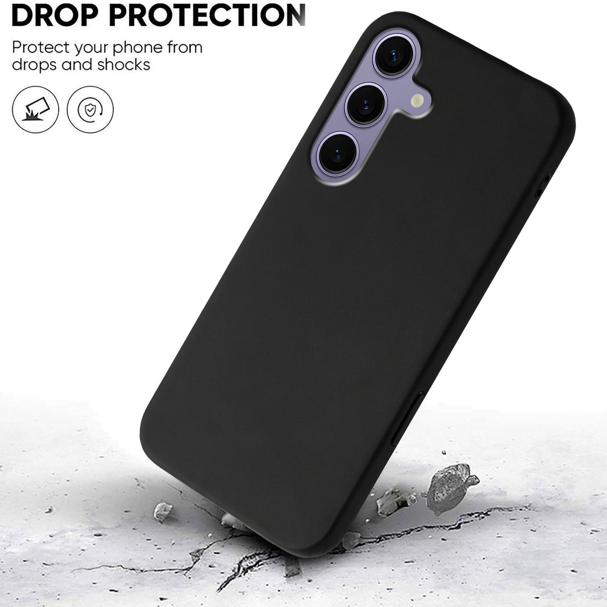 For Samsung Galaxy S24 FE Case Soft TPU Anti-Drop Non-Slip Texture Phone Cover