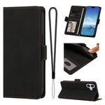 Til iPhone 17 Etui Hudvenligt PU-læder Flip Wallet Telefoncover med Håndrem