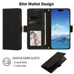 Til iPhone 17 Etui Hudvenligt PU-læder Flip Wallet Telefoncover med Håndrem