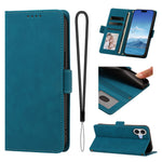 Til iPhone 17 Etui Hudvenligt PU-læder Flip Wallet Telefoncover med Håndrem