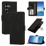For Samsung Galaxy S24+ / Galaxy S25+ Case Skin-touch PU Leather Flip Wallet Phone Cover with Wrist Strap