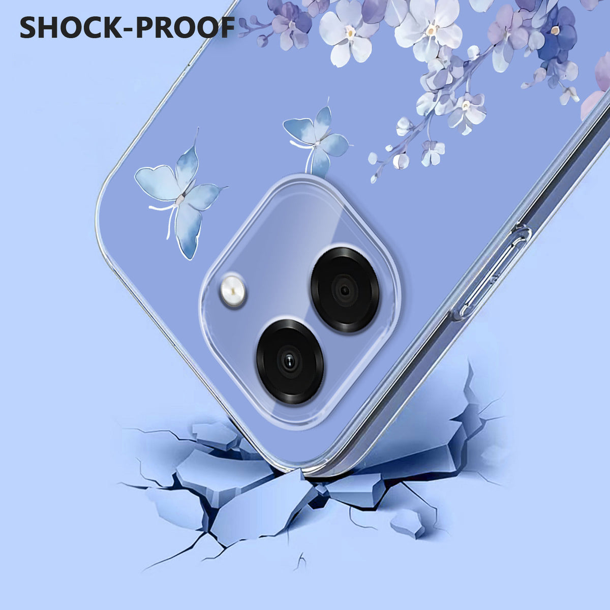Honor X6e 4G / Honor X7e 4G Cover, TPU Telefon Bagcover med Sommerfugle Blomsterprint