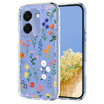 Honor X6e 4G / Honor X7e 4G Cover, TPU Telefon Bagcover med Sommerfugle Blomsterprint