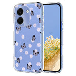 Honor X6e 4G / Honor X7e 4G Cover, TPU Telefon Bagcover med Sommerfugle Blomsterprint