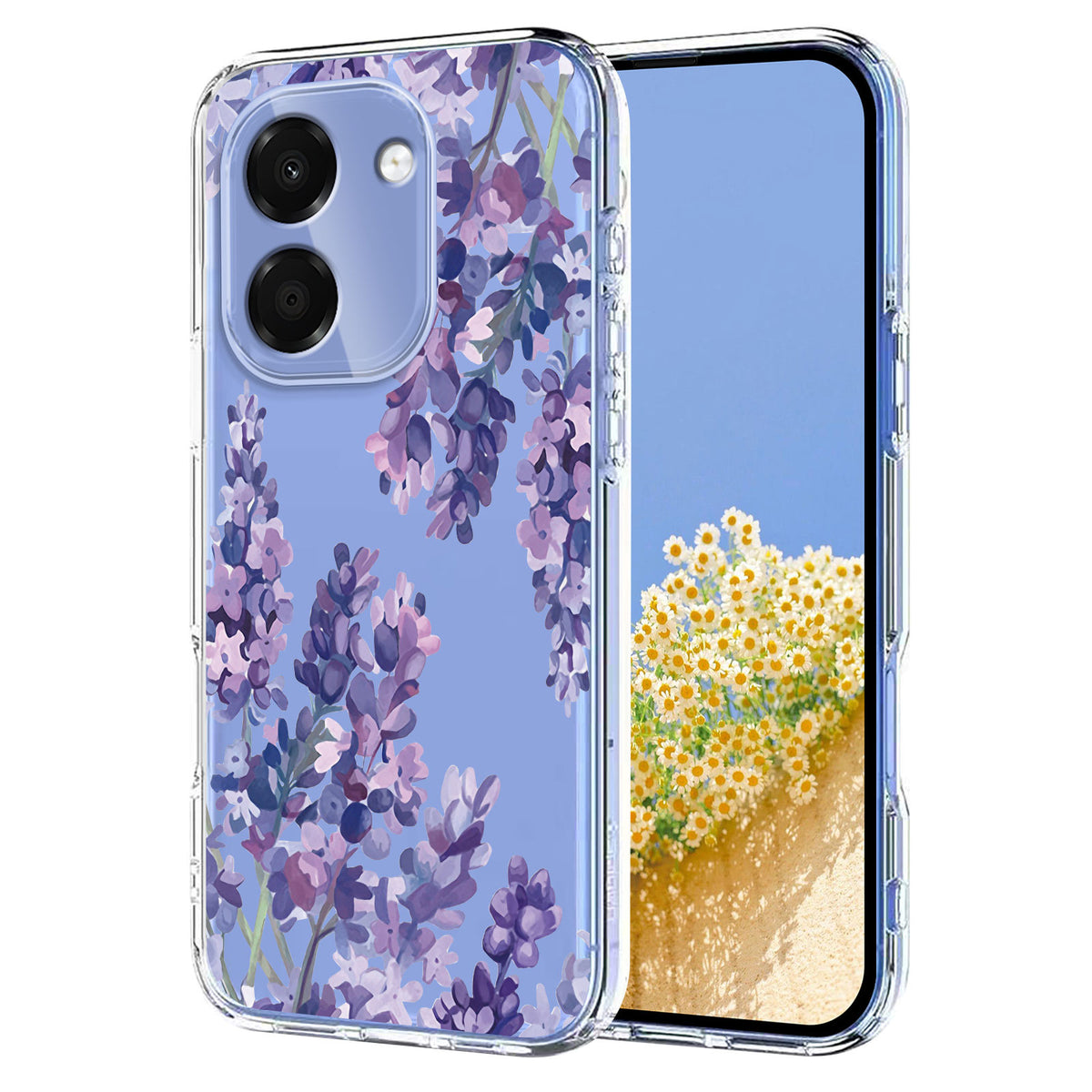 Honor X6e 4G / Honor X7e 4G Cover, TPU Telefon Bagcover med Sommerfugle Blomsterprint