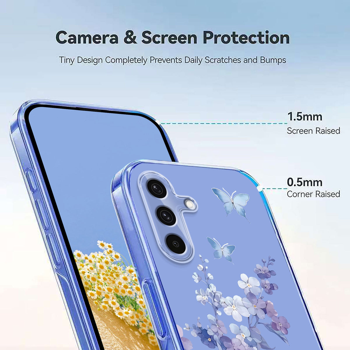 For Samsung Galaxy S26 FE Case Butterfly Floral Pattern Printing TPU Phone Back Cover