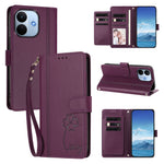 For Xiaomi Redmi Note 17 Pro Max 5G / Xiaomi Redmi Note 17 Pro+ 5G Wallet Case 9 Card Slots Lucky Clover Imprint Leather Phone Cover with Wrist Strap