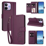 For Xiaomi Redmi Note 17 Pro 5G Wallet Case 9 Card Slots Lucky Clover Imprint Leather Phone Cover with Wrist Strap