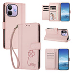 For Xiaomi Redmi Note 17 Pro 5G Wallet Case 9 Card Slots Lucky Clover Imprint Leather Phone Cover with Wrist Strap