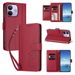 For Xiaomi Redmi Note 17 Pro 5G Wallet Case 9 Card Slots Lucky Clover Imprint Leather Phone Cover with Wrist Strap