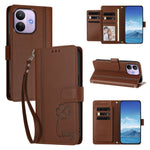 For Xiaomi Redmi Note 17 Pro 5G Wallet Case 9 Card Slots Lucky Clover Imprint Leather Phone Cover with Wrist Strap