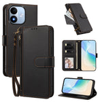 Xiaomi Redmi Note 17 4G (Global) / Note 17 5G (Global) / Note 17 (Indien/Kina) 5G-cover med 4 kortpladser, pungetui med stativ, PU-læder og håndledsrem