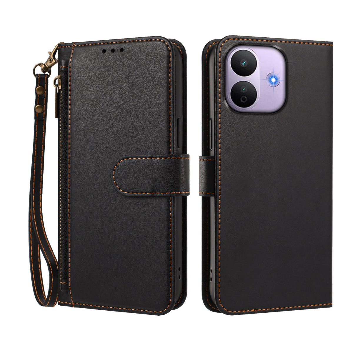 For Xiaomi Redmi Note 17 Pro 5G Case 4 Card Slots Wallet Stand PU Leather Phone Cover with Wrist Strap