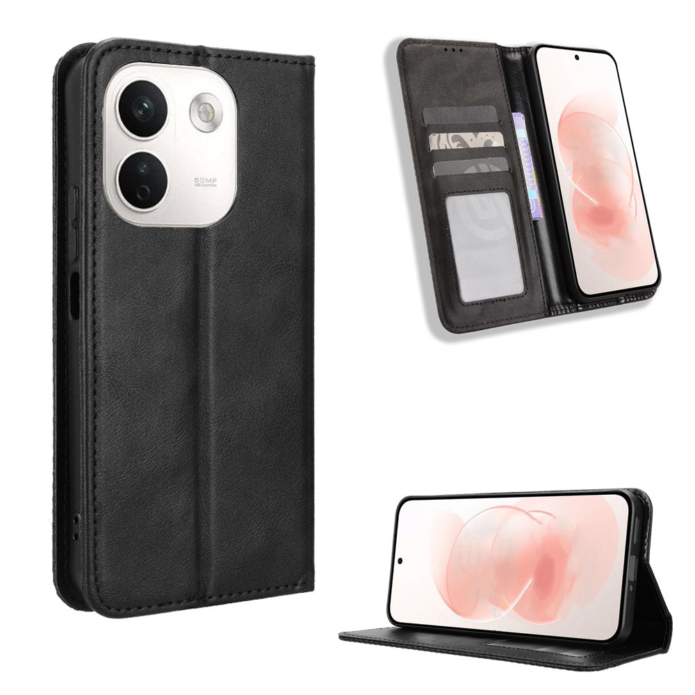 For Xiaomi Redmi Note 17 Pro+ 5G / 17 Pro Max 5G Leather Case Wallet Stand Retro Texture Phone Cover