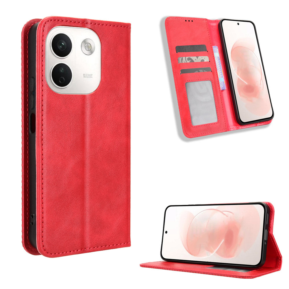 For Xiaomi Redmi Note 17 Pro+ 5G / 17 Pro Max 5G Leather Case Wallet Stand Retro Texture Phone Cover