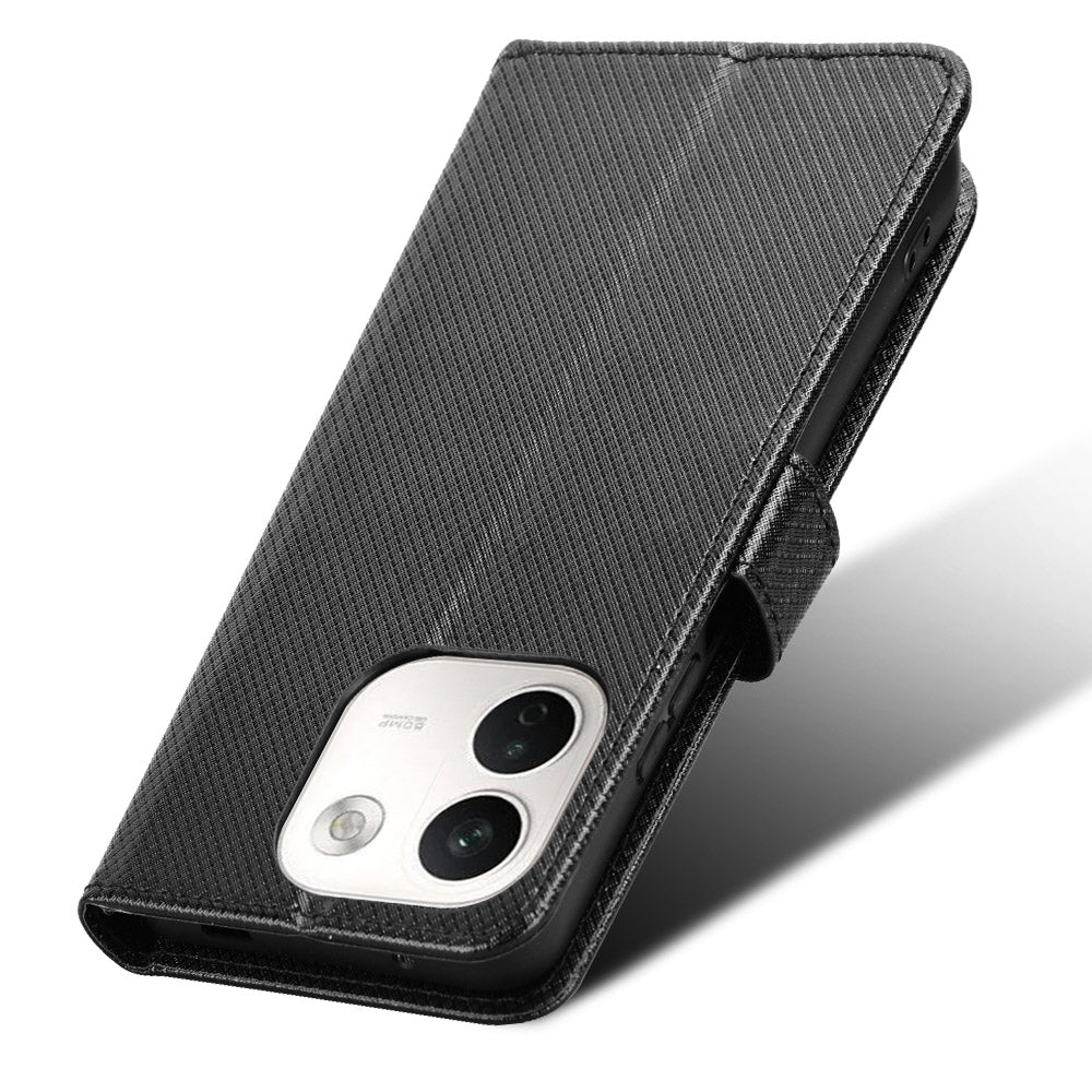 For Xiaomi Redmi Note 17 Pro+ 5G / 17 Pro Max 5G Leather Wallet Case with Strap Diamond Texture Phone Cover